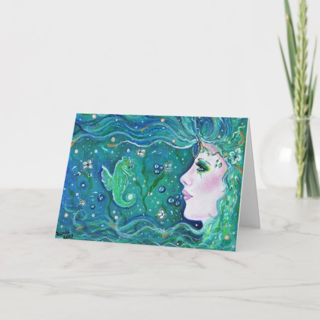 Carte de voeux Harmony Mermaid par Renee Lavoie (Devant)