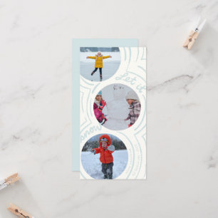 Carte de vœux haute et enneigée - Photo