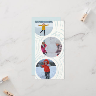 Carte de vœux haute et enneigée - Photo