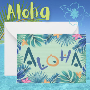 Carte de voeux Hawaiian Aloha