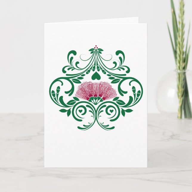 Carte de voeux Hawaiian Lehua Flower (Devant)