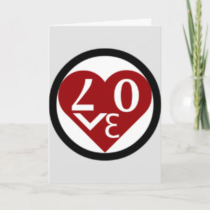 Carte de voeux Heart Love "Be My Valentine"