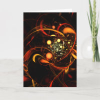 Carte de voeux Heartbeat Abstrait Art