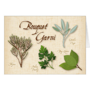 Carte de voeux Herb Bouquet Recette