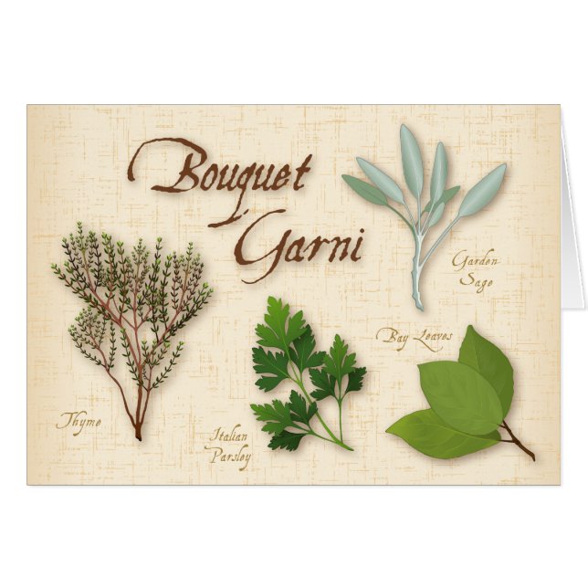 Carte de voeux Herb Bouquet Recette (Devant horizontal)