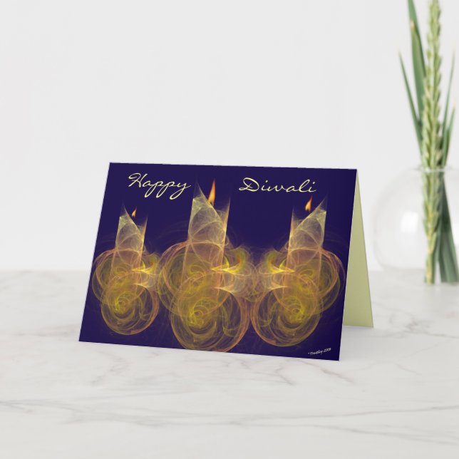 Carte de voeux heureuse de Diwali (Devant)