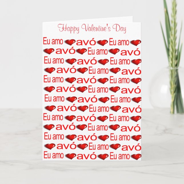 Carte de voeux Heureuse Sainte-Valentin Avo Portug (Devant)