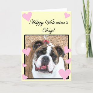 Carte de voeux Heureuse Sainte-Valentin Bulldog