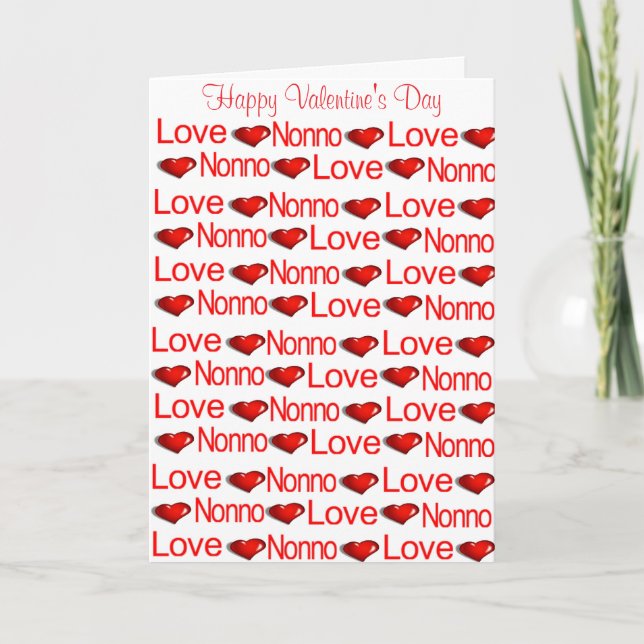 Carte de voeux Heureuse Sainte-Valentin Nono Red H (Devant)