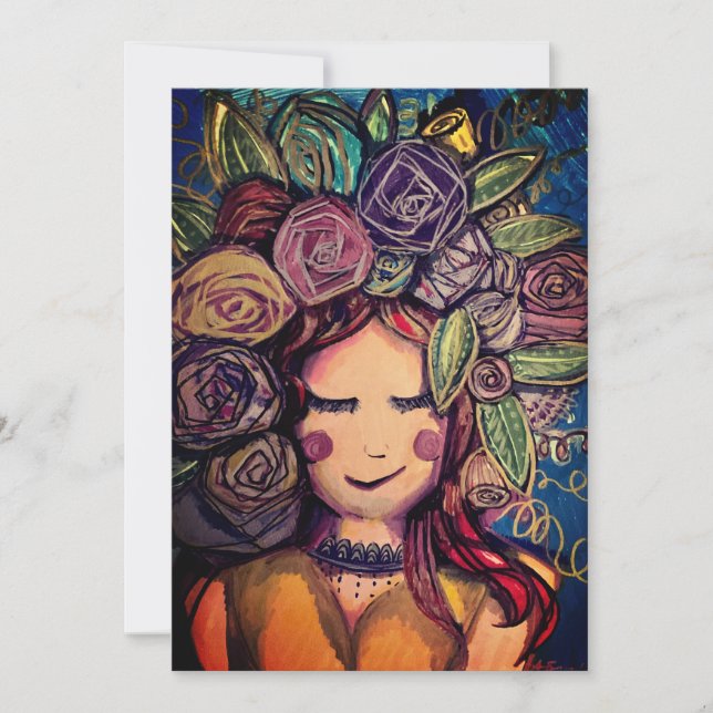 Carte de vœux heureuse vierge (Devant)