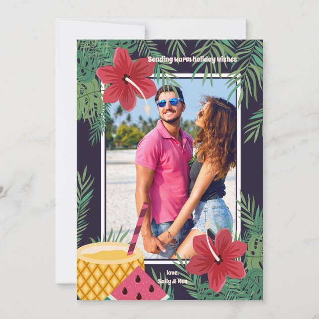 Carte de voeux Hibiscus Photo (Devant)