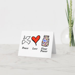 Carte de voeux Hippie Flour Power Baking