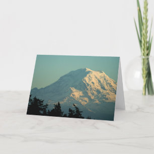 Carte de voeux : Hiver le mont Rainier