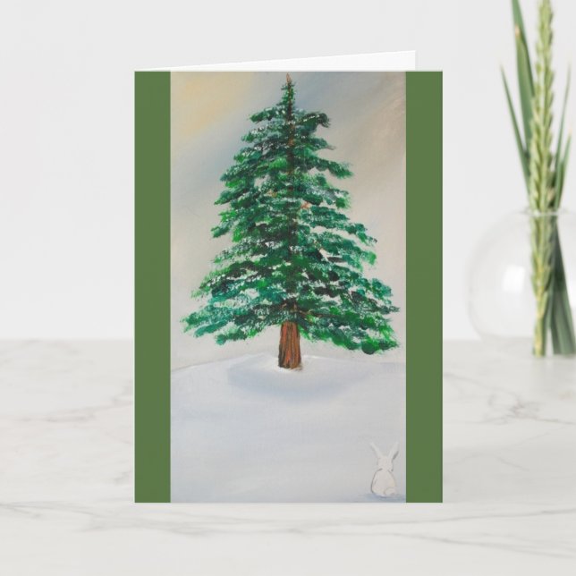 Carte de voeux hiver Pine Tree (Devant)