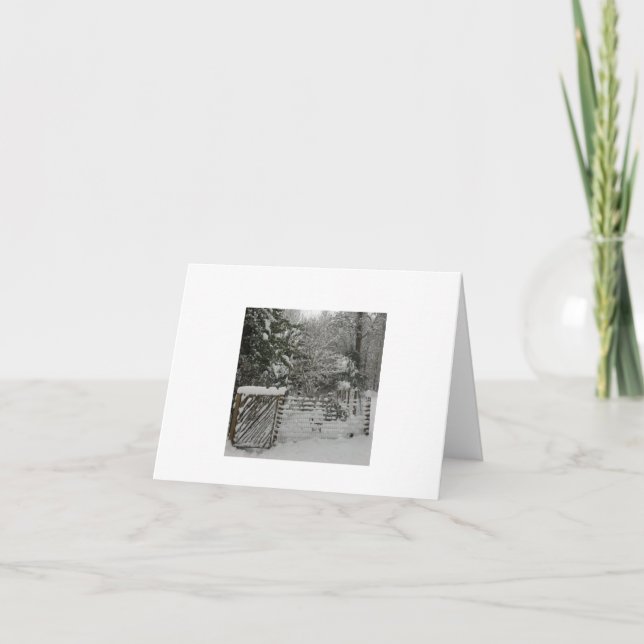 Carte de voeux hiver Snowy gate (Devant)