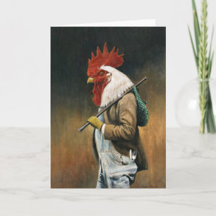 Carte de voeux Hobo Rooster