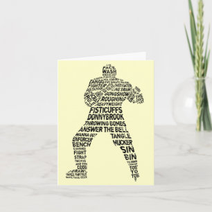 Carte de voeux Hockey Enforcer Word Art