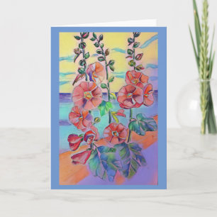Carte de voeux Hollyhocks