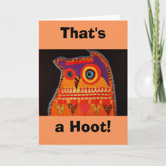 Carte de voeux Hoot Owl