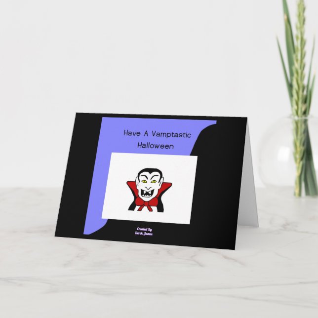 Carte de voeux horizontale d'Halloween Vamptastic (Devant)