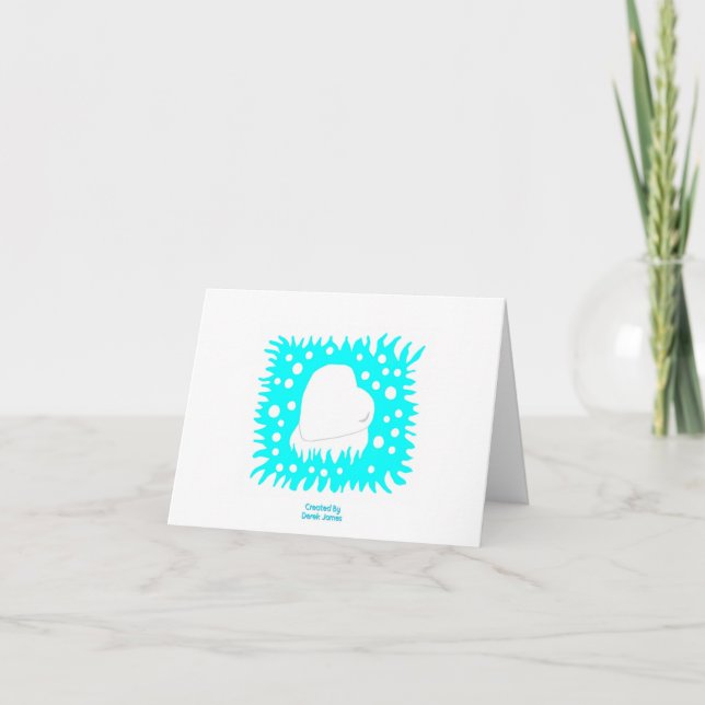 Carte de voeux horizontale du Coeur des neiges d'h (Devant)