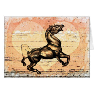 Carte de voeux Horse et Coeur