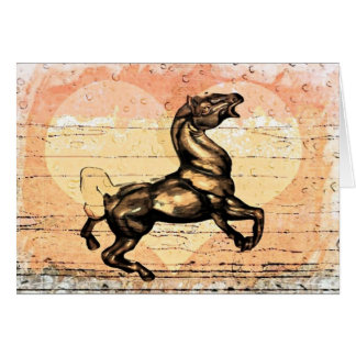 Carte de voeux Horse et Coeur