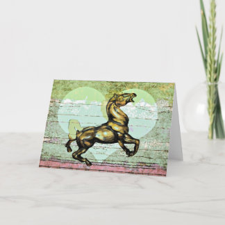 Carte de voeux Horse et Coeur
