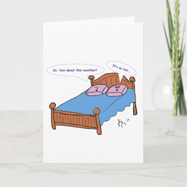 Carte de voeux Hot Coussin Talk (Devant)
