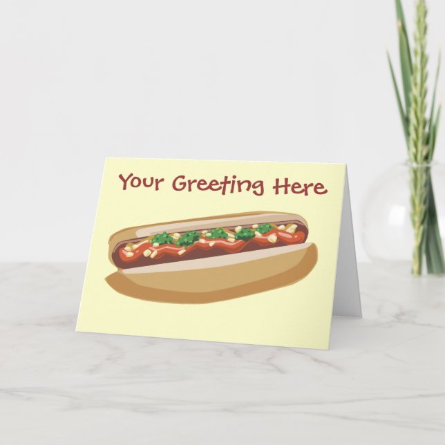 Carte de voeux Hot Dog (Devant)