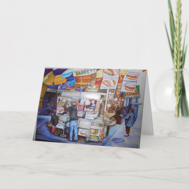 Carte de voeux Hot Dog God (Devant)