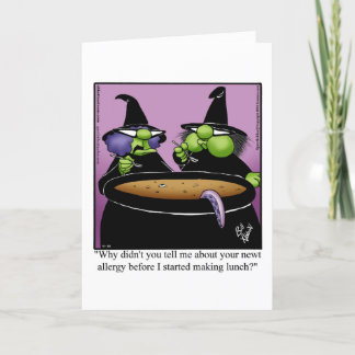 Carte de vœux humoristique d'Halloween hilarante 