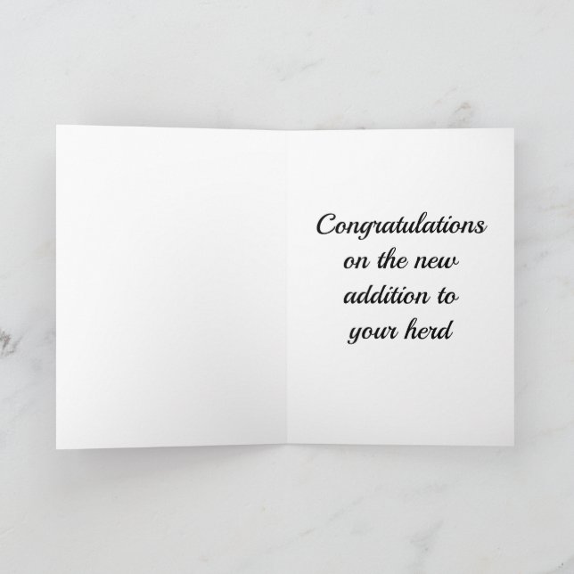 Carte de voeux humoristique Foie de Cheval Fumer C (Intérieur)