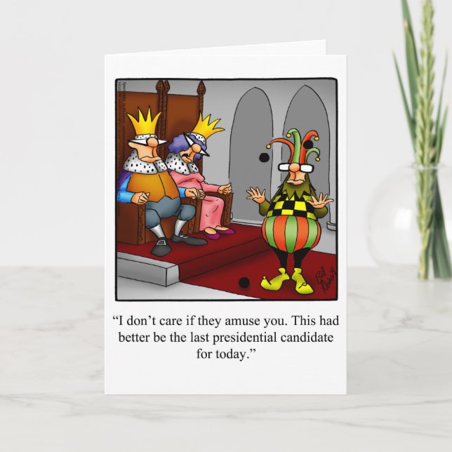 Carte de voeux humoristique politique amusante (Devant)