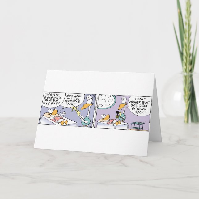 Carte de voeux Humour de chirurgie de dessin de ma (Devant)
