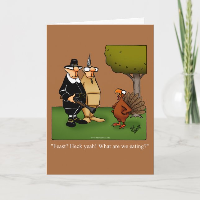 Carte de voeux Humour de Thanksgiving (Devant)