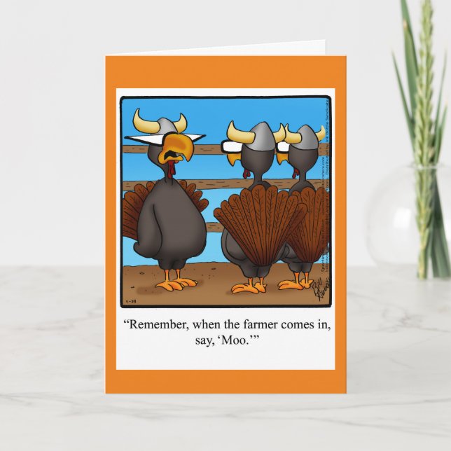 Carte de voeux Humour de Thanksgiving (Devant)