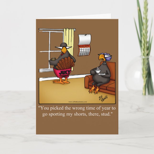 Carte de voeux Humour de Thanksgiving (Devant)