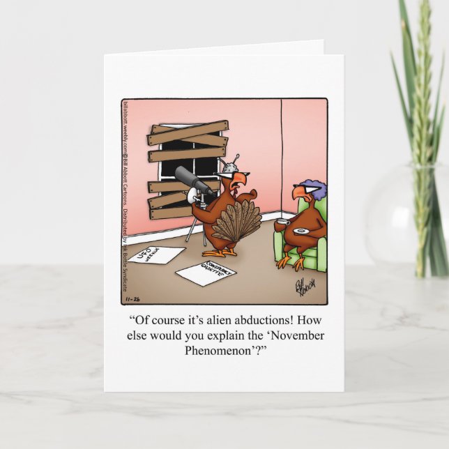 Carte de voeux Humour de Thanksgiving (Devant)