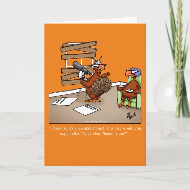 Carte de voeux Humour de Thanksgiving (Devant)
