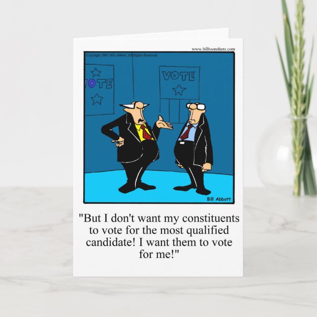 Carte de voeux Humour du scrutin (Devant)