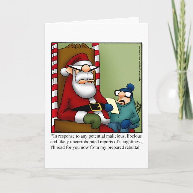 Carte de voeux Humour Noël (Devant)