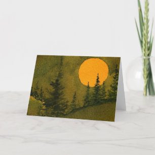 Carte de voeux "Hunter's Moon #2" Country Roads