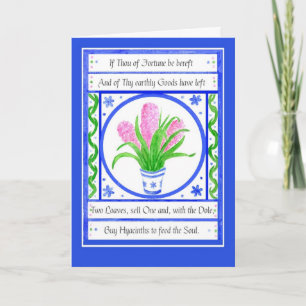 Carte de voeux Hyacinths Inspirational Quote