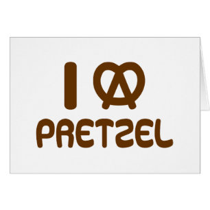 Carte de voeux I Heart Pretzel