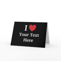 Carte de voeux I Love - Ajouter le texte + la lége
