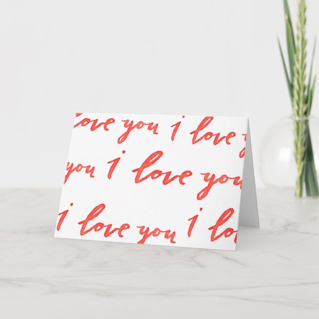 Carte de voeux I Love You (Devant)