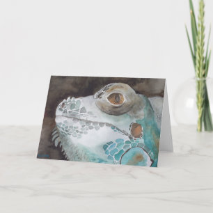 Carte de voeux Iguana Art