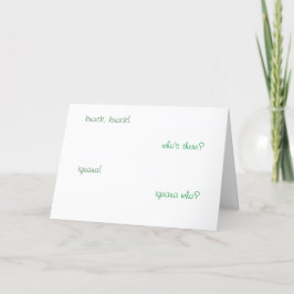 carte de voeux iguana (knock knock)