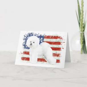 Carte de voeux illustrée Bichon Frise